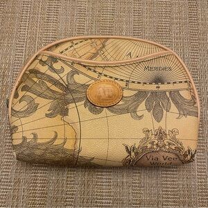 Allan Edward Vintage Map Cosmetic Case